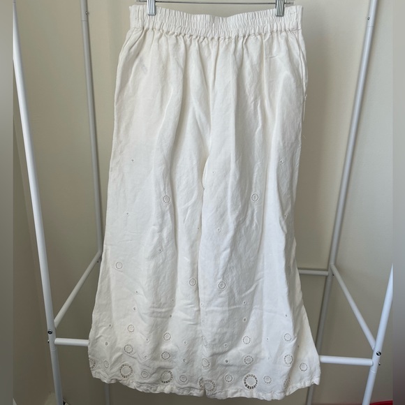 By Anthropologie wide leg eyelet pants - Picture 4 of 5